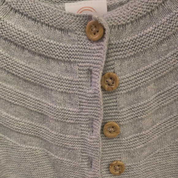 2T girls wonder nation grey button sweater - Picture 3 of 4